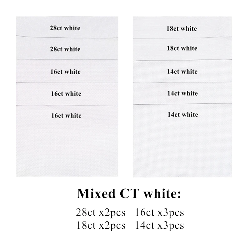 Aida Canvas 20x14cm 10pcs Colorful Cross Stitch Fabric