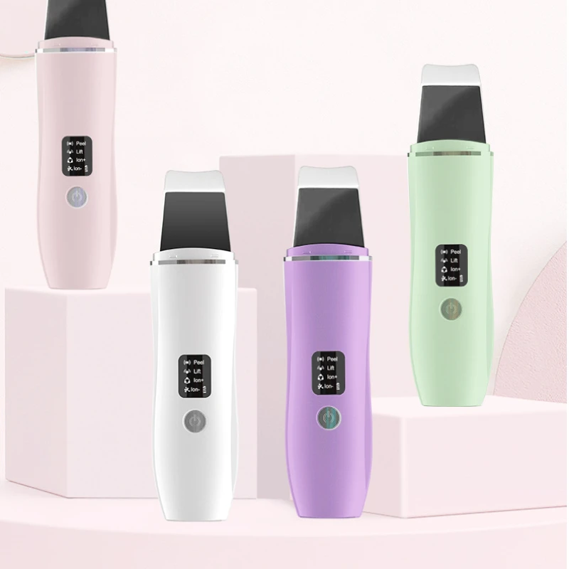 Ultrasonic Skin Scrubber Deep Face Cleaning Machine Peeling Shovel Facial Pore Cleaner Face Skin Scrubber Lift Machine