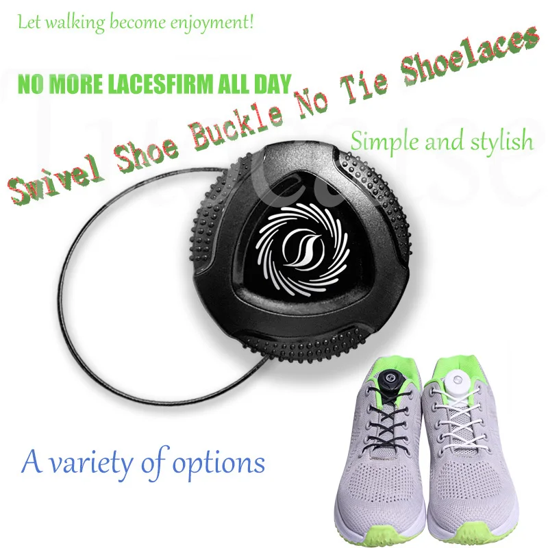 Lacci per scarpe da ginnastica con corda girevole con fibbia automatica girevole in filo metallico Lacci per scarpe per bambini/adulti senza lacci con chiusura rapida per scarpe sportive_voghion.com