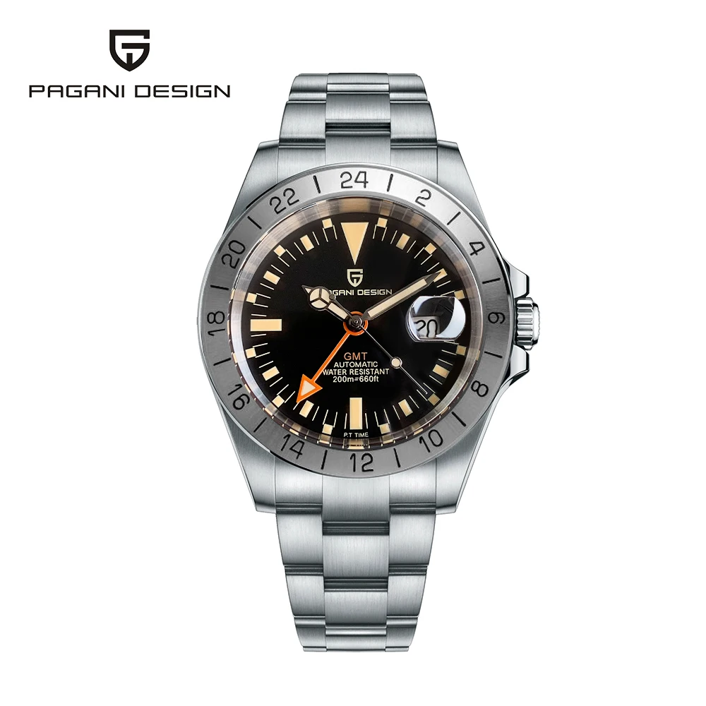 

PAGANI DESIGN Men's Mechanical watch Original DG5833 Sapphire Glass Stainless Steel Strap 200M Waterproof Clock Calculagraph