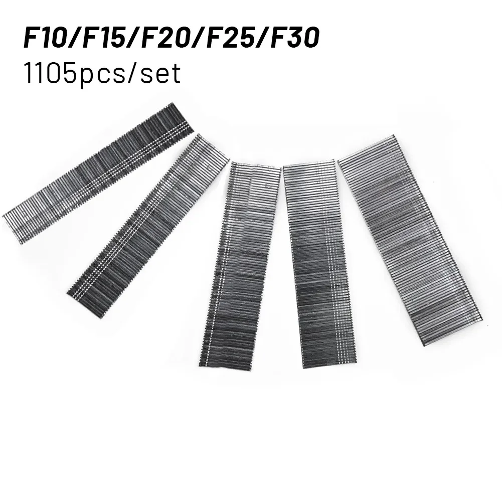 1105pcs F15/F20/F25/F30 Straight Brad Nails For DIY Home Gardening Woodworking Staples Decorating Furniture Floors Wall Panels