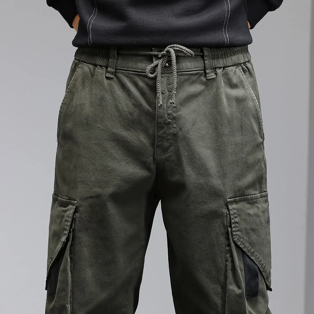 best business casual pants Single Road Mens Cargo Pants Men Multi Pockets Baggy Hip Hop Fashion Techwear Joggers Male Trousers Streetwear Casual Pants Men plus size khaki pants