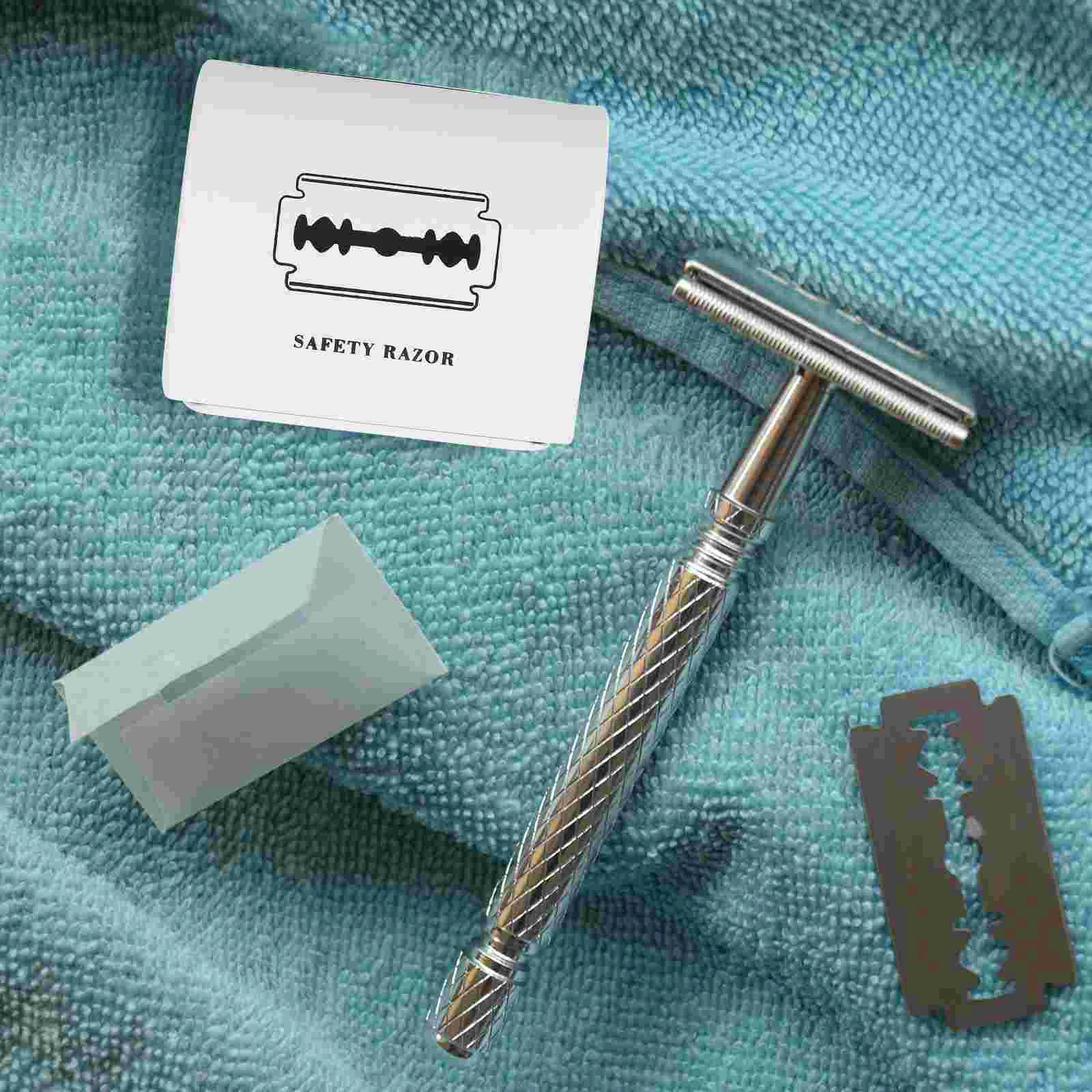 

Shaving Blade Disposal Holder Disposable Case Barbershop Container Metal Shaver