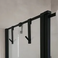 Stainless Steel Over Glass Door Shower Towel Rack S-Shape Bathroom Bathrobe Hanger Holder Shower Door Back Hooks 1