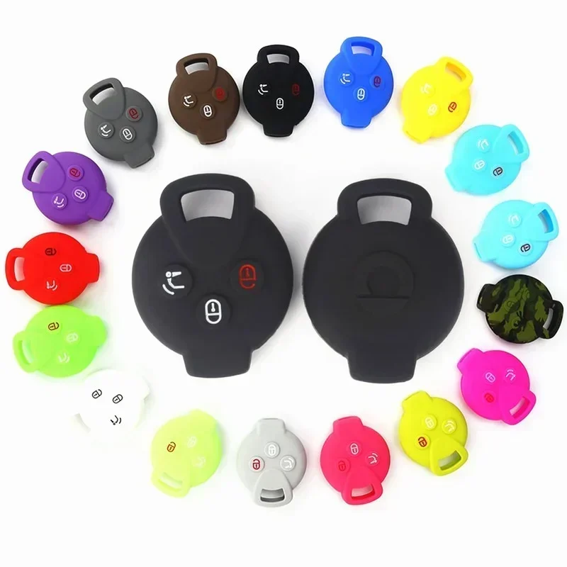 Silicone Car Key Case Remote Cover For Mercedes Benz Smart 451