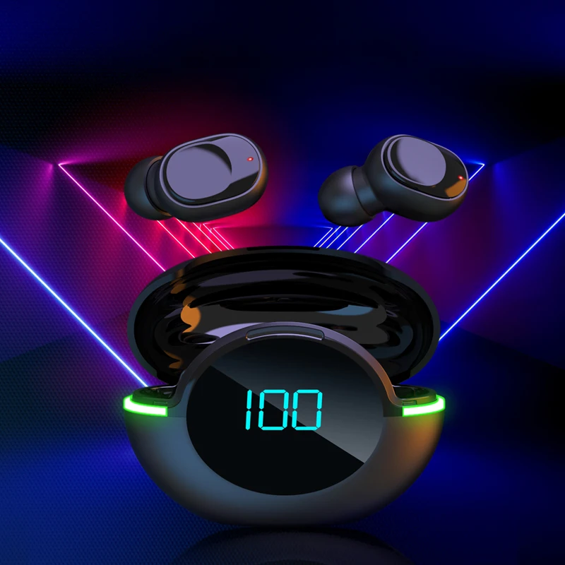 TWS Breathing Light Y80 Wireless Bluetooth Earphones 5.1 In-Ear 4