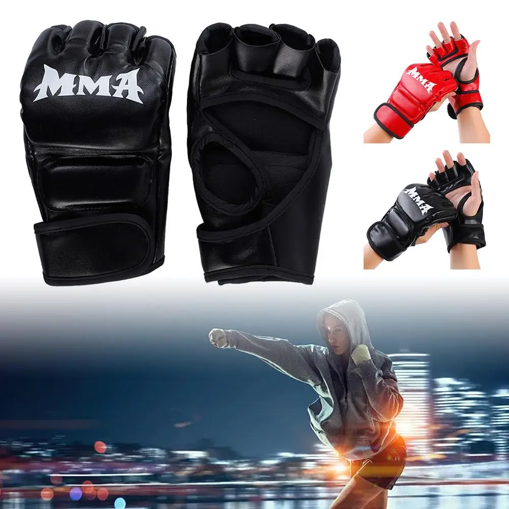 

Boxing Training Half-Finger Gloves Muay Thai Kickboxing Competition Gloves Sport Sanda Combat Grappling B8T7