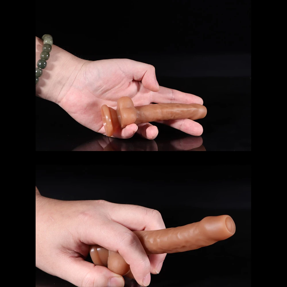 Mini Fingertip Two Egg Simulation Dildo Small Soft Penis Female Manual Masturbation Sex Toys G-spot Orgasm Adult Erotic Products