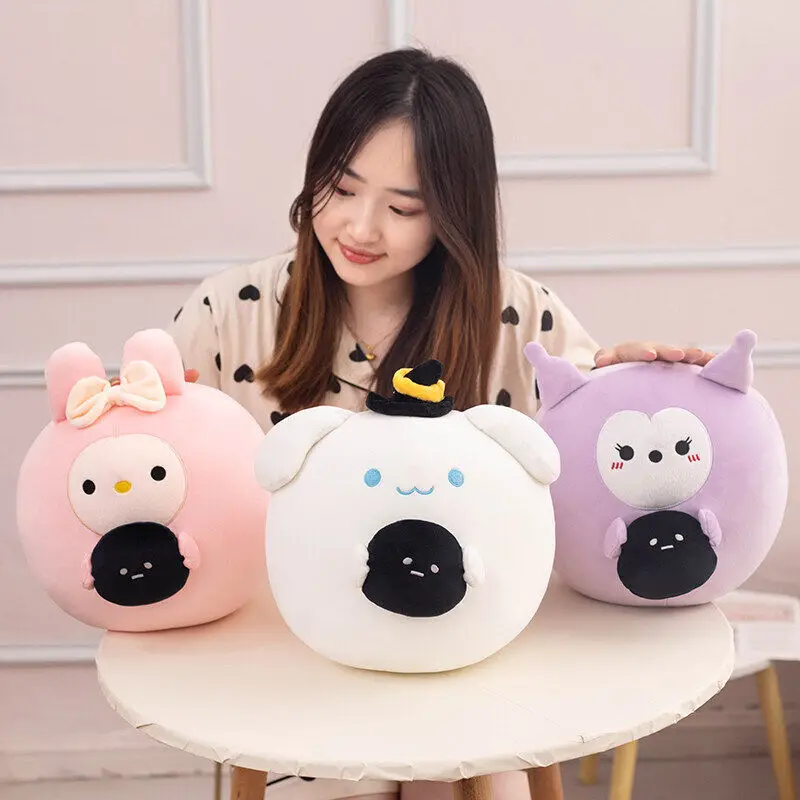 

Cute Hellokittyed Plush Dumpling Toy Kawaii Anime Sanrio Cinnamoroll My Melody Kuromi Cartoon Doll Pillow Bedroom Decoration