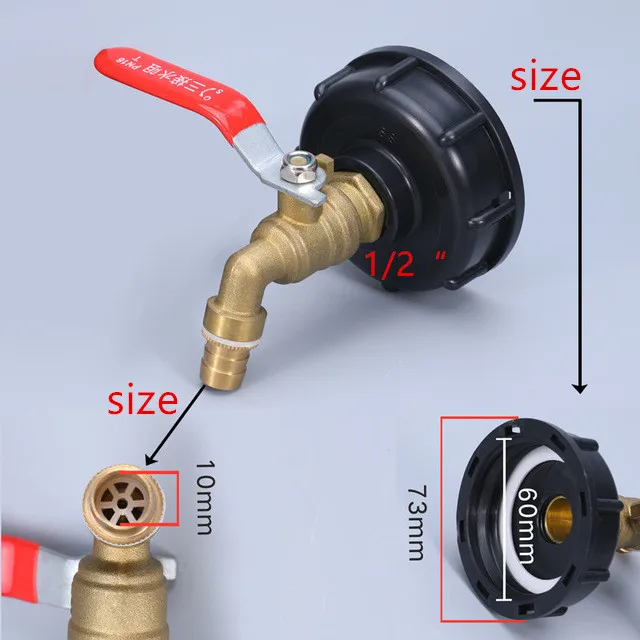 Adaptateur De Réservoir IBC De 1000 Litres, Mamelon De 16mm À S60 * 6mm,  Raccord De Tuyau, Adaptateur De Seau De Collecte D'eau De Pluie Pour  L'extéri