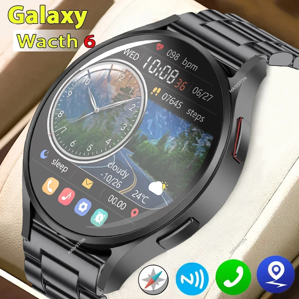 

For Galaxy Watch 6 Classic New Fashion Women Smart Watches 360*360 HD Screen IP68 Waterproof Bluetooth Call Smartwatch Men 20234