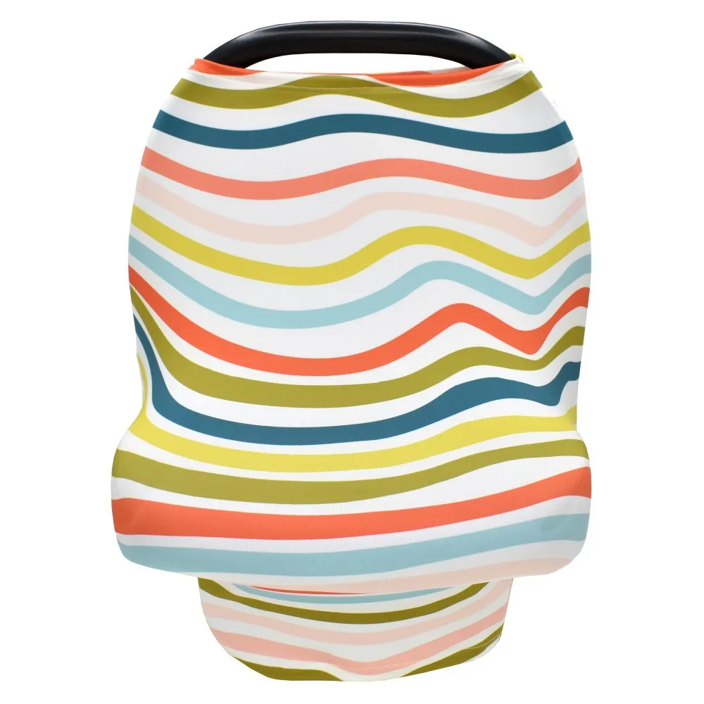 Cotton Striped Breast Feeding Cover baby Car Seat Cover Stroller Cart Multi-Functional Breastfeeding Scarf Nursing