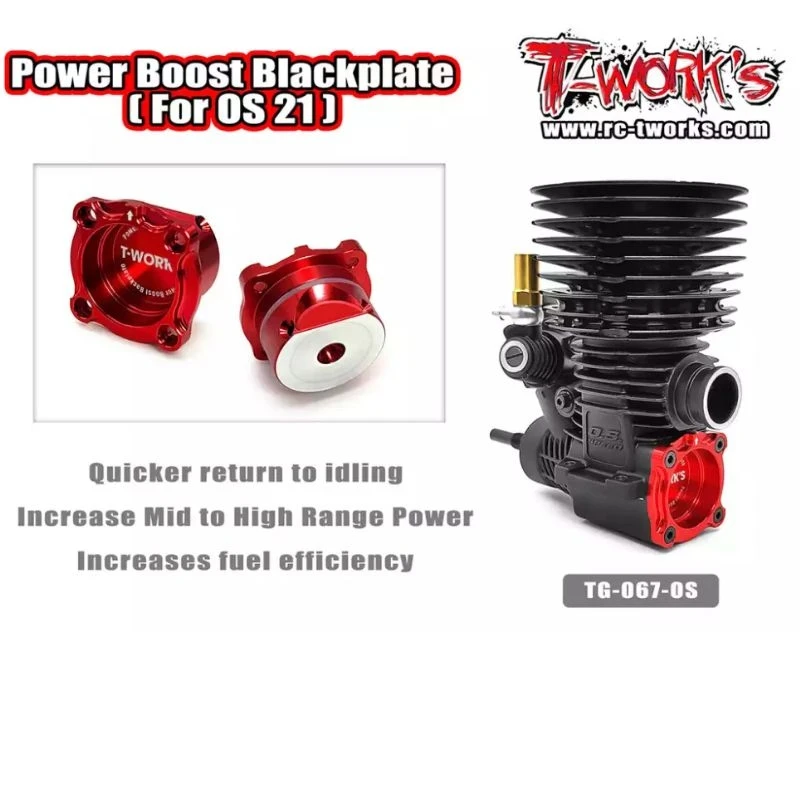 Originale T Works Tg-067-Os Power Boost Backplate (Per Os 21) Parte Rc Professionale