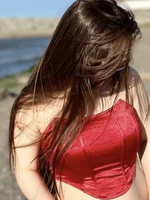 Corset Sexy sans manches, épaules dénudées, haut court, gilet, sous-vêtements féminins, dos nu, Bustier, couleur unie 5