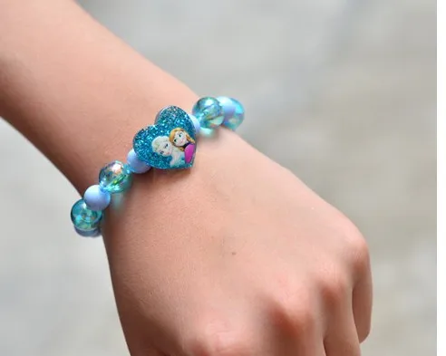 Disney Frozen 2Elsa Anna Princess Bracelets Fashion Jewelry Cartoon Figure Bracelet Toys Flash Wristand Cute Kids Christmas Gift