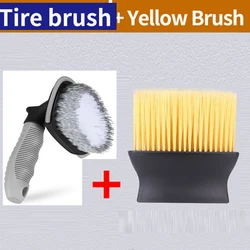 Premium Car Interior Dusting and Cleaning Brush (Tire brush X brush)