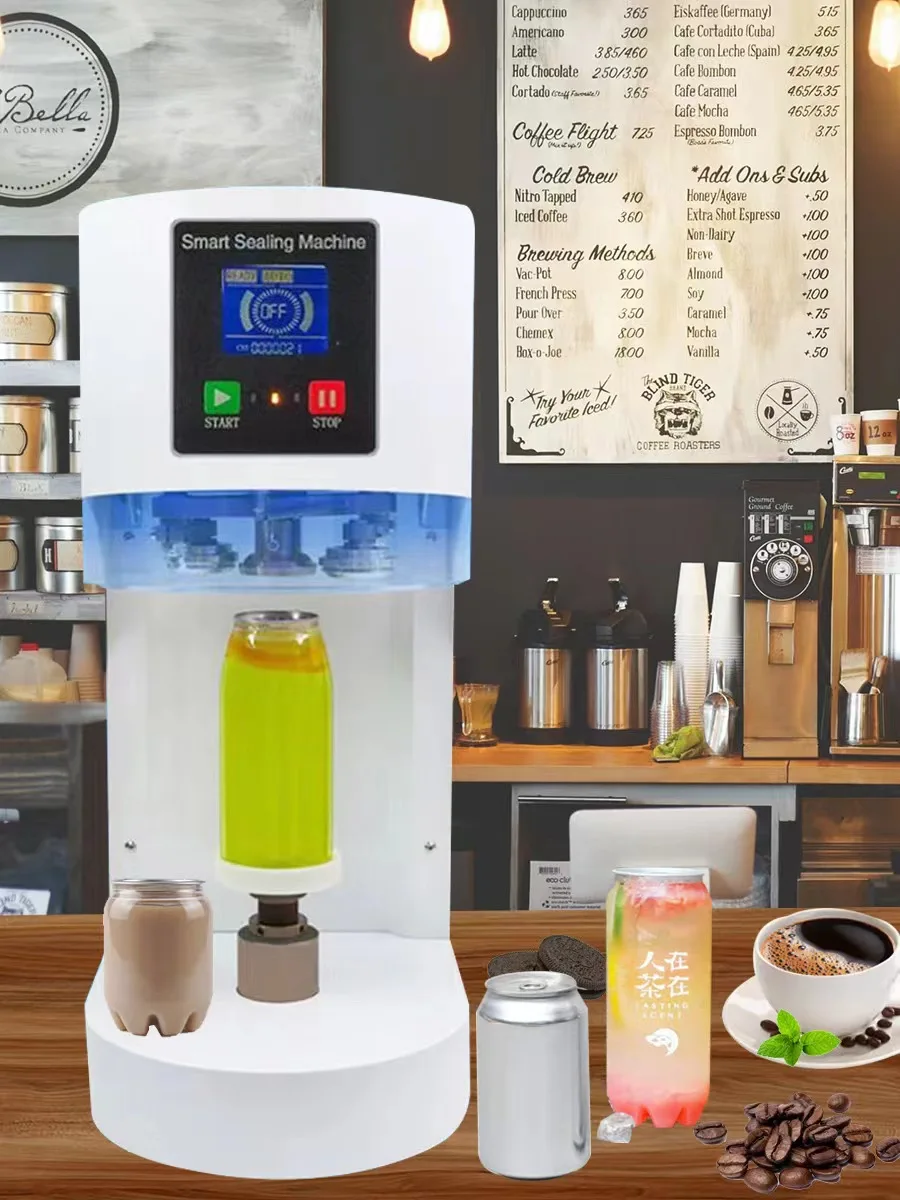 New Full Automatic Intelligent Can Sealing Machine Non Rotary Plastic PET Tin Jar Aluminum Beer Soda Cans Seamer Size Customized 3