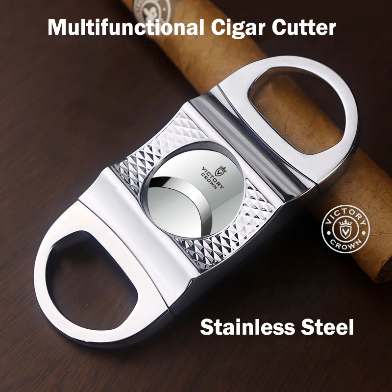 Portable Cigar Cutter Cigar Knife Multi-Functional Pointed Torpedo Special Hole Sharp Stainless Steel Cuban Cigar Cutter Pliers