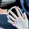 Dog Cat Pearls Necklace Collar with Bling Heart Charm Pet Dog Jewelry Accessories Cute Flower Cat Collar Pet Grooming Accessory 3