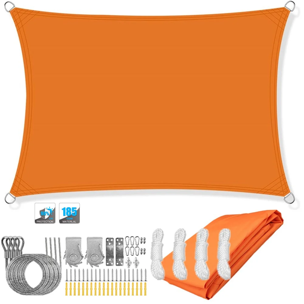Waterproof Rectangle Sun Shade Sail Canopy for Outdoor Privacy and UV Protection