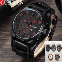 CURREN Watch Men Waterproof Date Sport Military Male Clock Top Brand Luxury Big Dial Origianl Leather Bracelet Wristwatch 8225