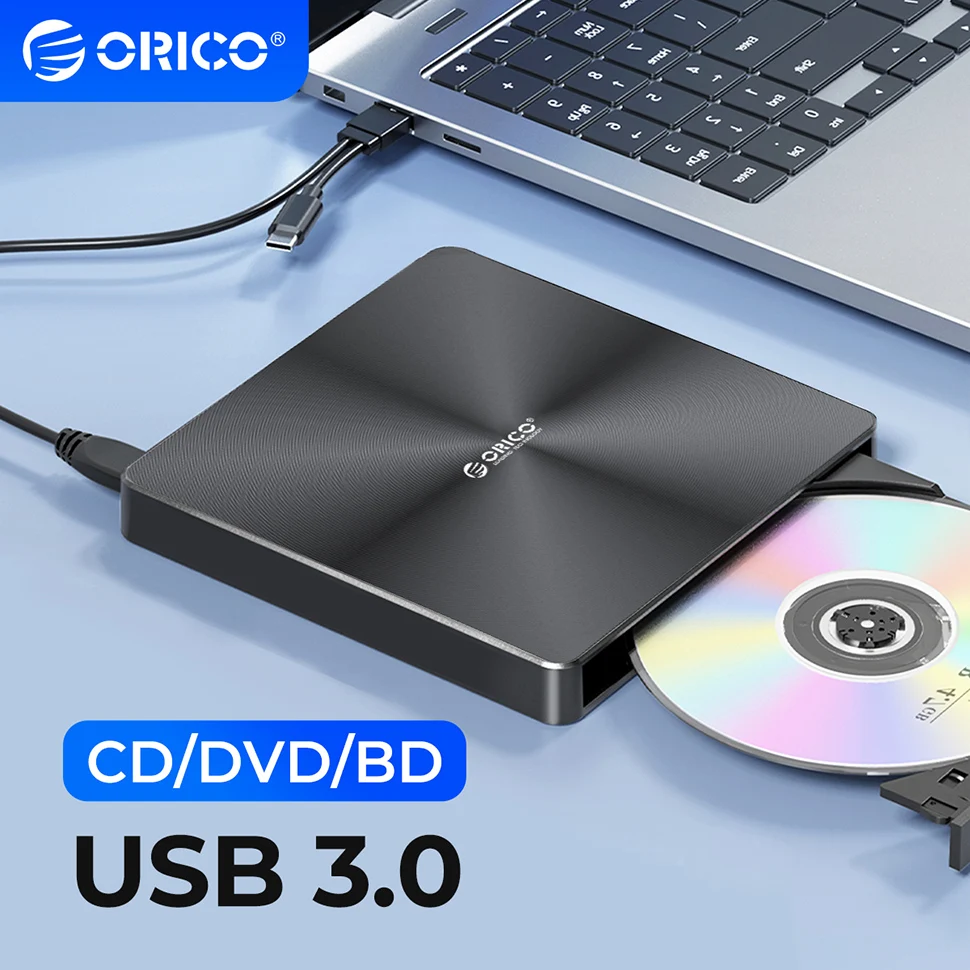 External Disk Recorder Reader Burner for 5" CD R/RW ROM DVD RAM DL BD Player Recorder Optical Drive Enclosure Disco Case