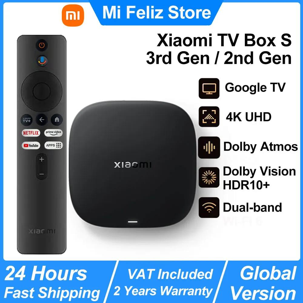 Xiaomi Mi TV Box S 3rd / 2nd Gen, Android Smart TV Box Media