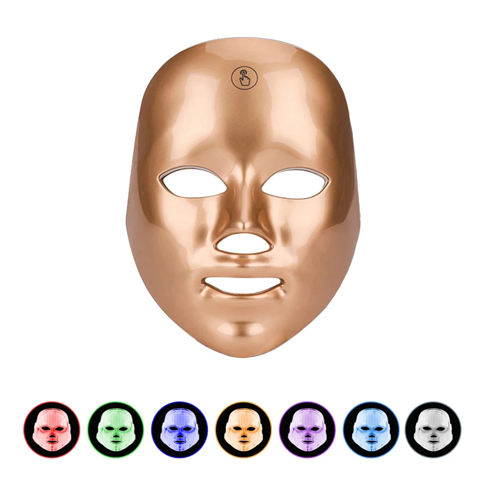 

7 Color Red Blue LED Face Mask Photon Therapy Anti Acne Wrinkle Face Whiten Skin Rejuvenation Skin Care Beauty Mask Machine
