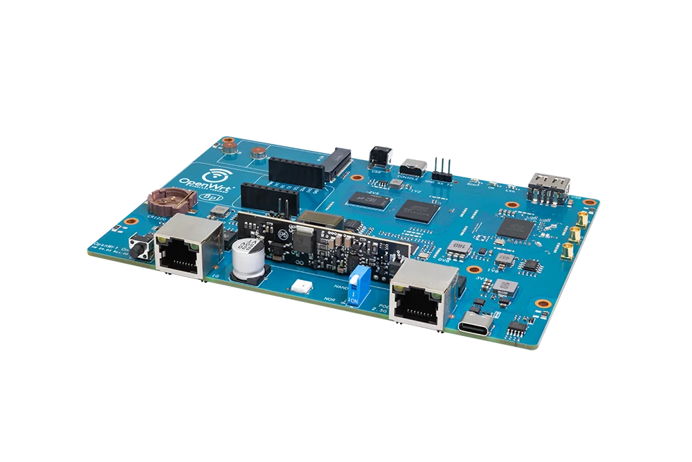 Banana Pi OpenWrt One Open Source Smart Router MediaTek MT7981B Dual-Band WiFi6