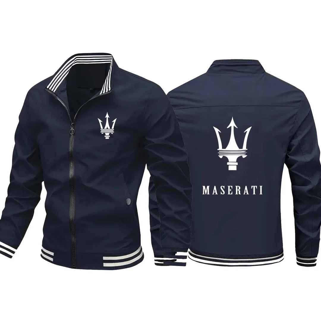 

Ветрозащитная куртка на молнии для гонок, Повседневная модная велосипедная куртка высокого качества с воротником-стойкой, весна-осень 2024