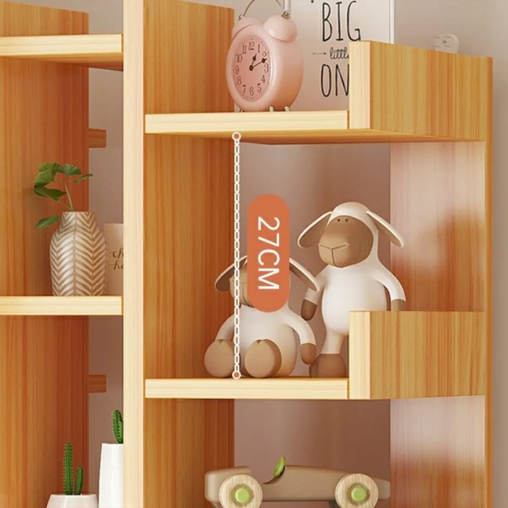 Étagère sur pied multicouche avec égouts de proximité, bibliothèque pour enfants, vitrine de bureau, rangement de livres de salon T1