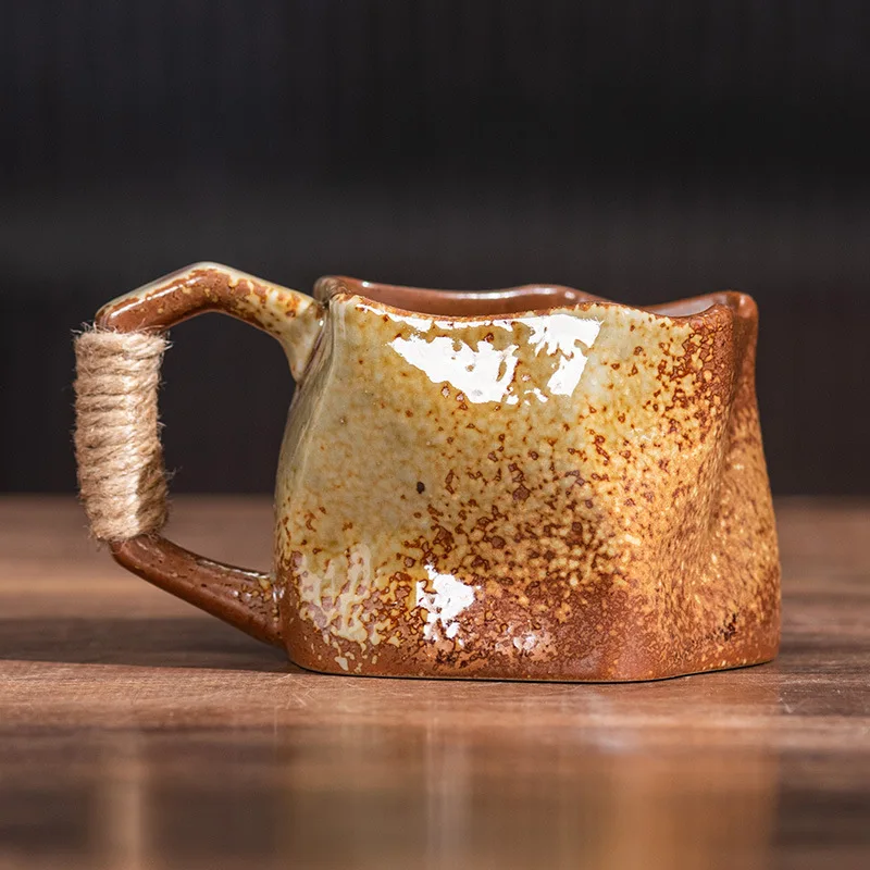 Luxury Ceramic Coffee Mug with Rope Handle - قدح ق...