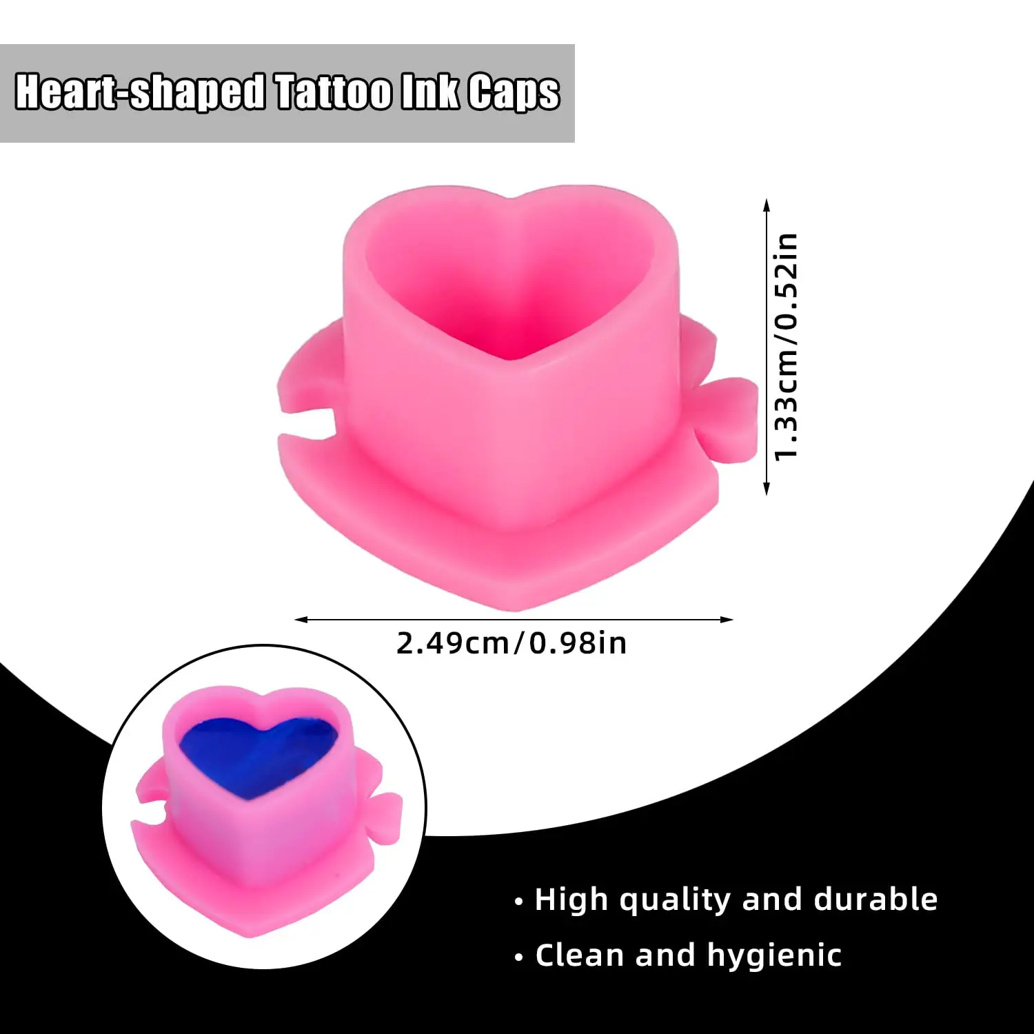 200/100/50PCS Tattoo Ink Cup Disposable 16styles Tattoo Ink Cup Permanent Makeup Pigment Holder Container Cap Accessory