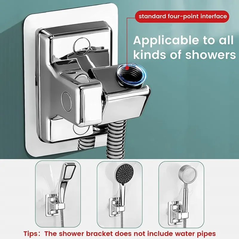Shower Holder  360° Adjustable Showerhead Holder Suction Cup Holder Bathroom Wall Mount Bracket Shower Accessories Bathroom