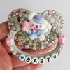 100% Handmake Cute Gray Dog Pattern Adult Baby Pacifier Silicone Adult size Pacifier abdl Daddy Girl 3