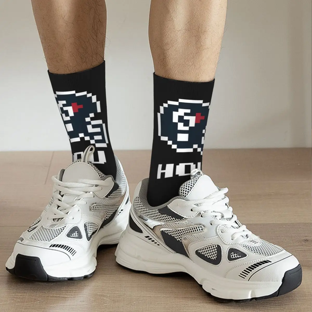 unisex happy socks retro design men funny football basketball crew socks skateboard socks harajuku women cotton sock male female Houston Texans Football Adult Socks Unisex socks,men Socks women Socks