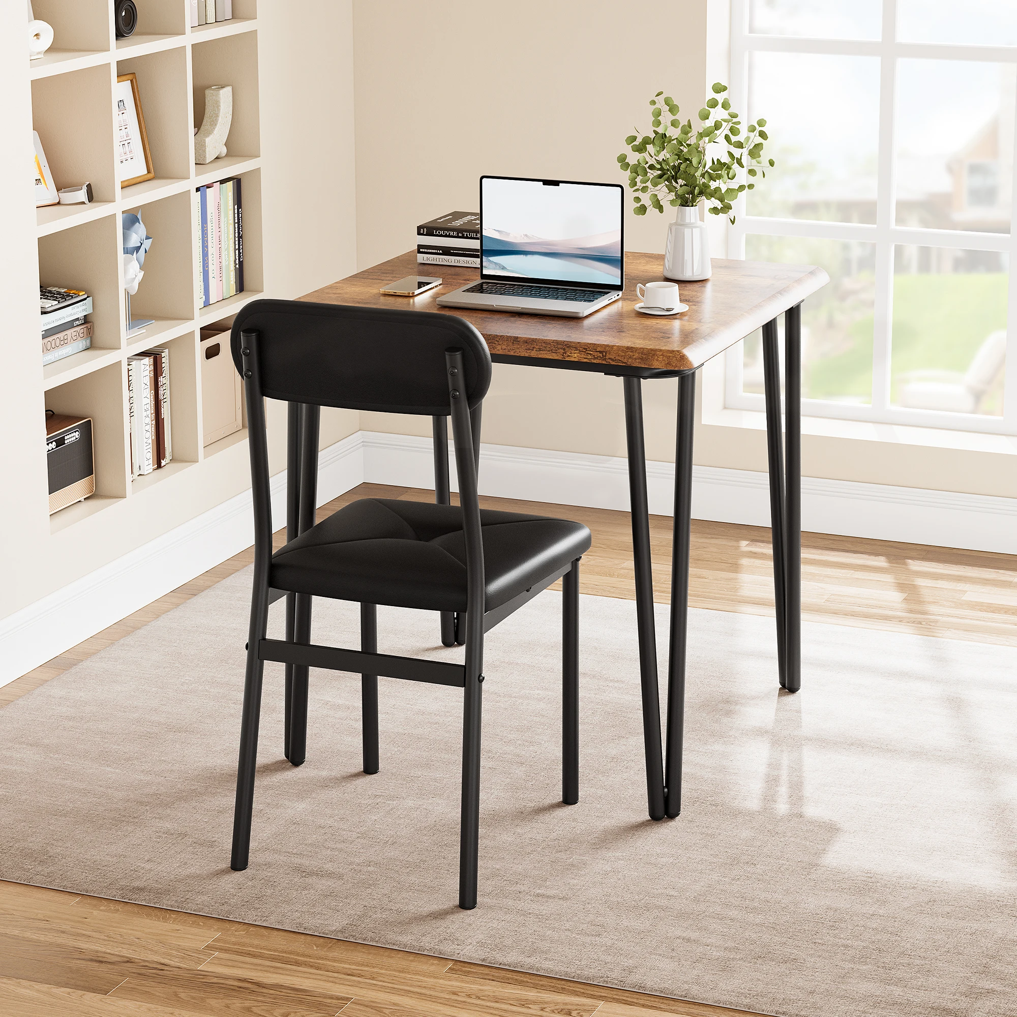 Small Dining Table Sets for 2 with Upholstered Chairs kitchen Dinner Table and Chairs Set of 2 Furniture for Dining Living Room