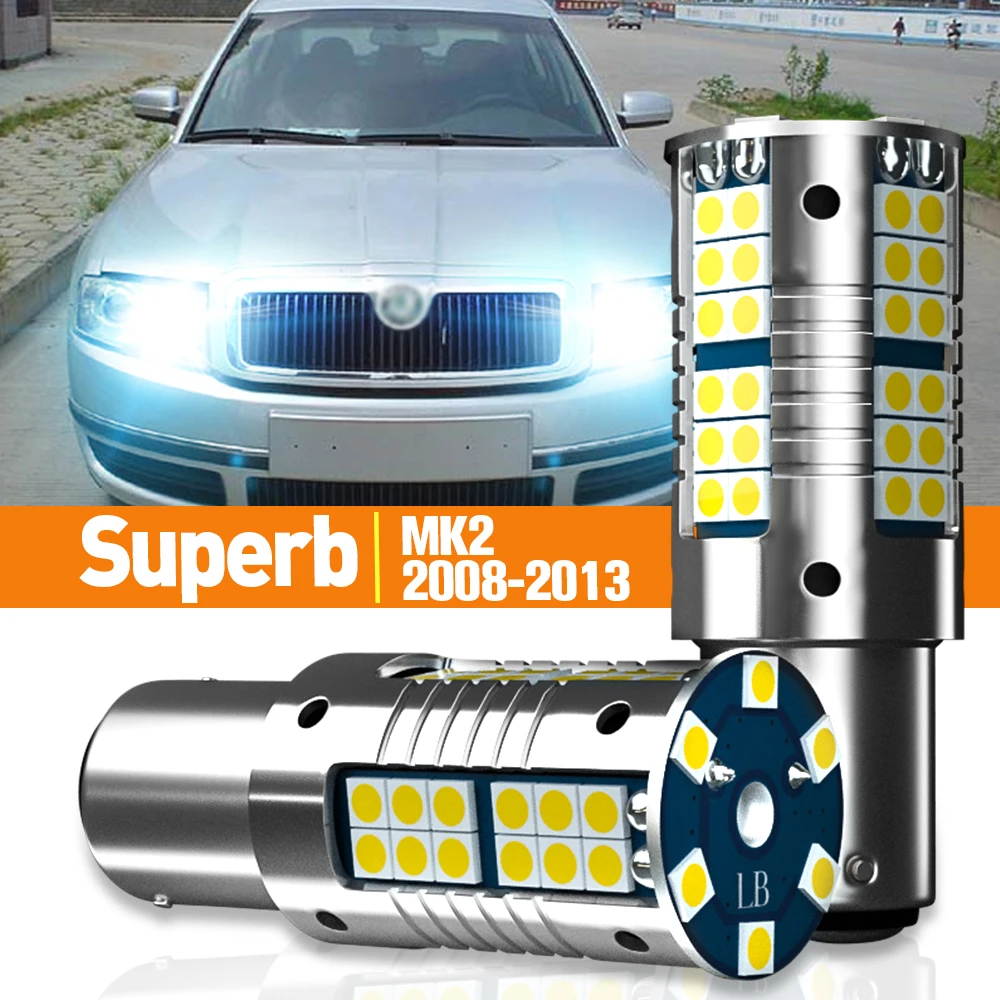 

2pcs LED Daytime Running Light DRL For Skoda Superb 2 MK2 2008 2009 2010 2011 2012 2013 Accessories Canbus Lamp