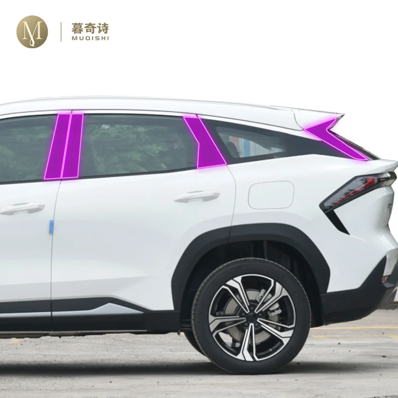 

Для Geely Galaxy L7 2022-2023 Автомобильная Внешняя Автомобильная B C оконная стойка против царапин ТПУ Защитная пленка против царапин ремонтная пленка PPF