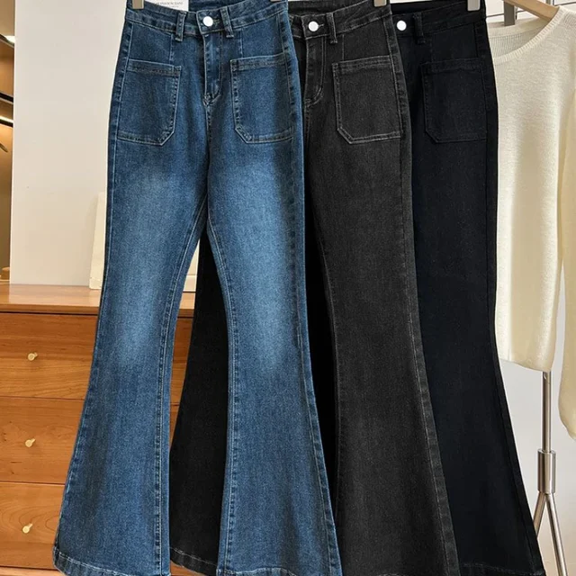 ZMZBCH-Jean Délavé Taille Haute pour Femme, Slim, en Denim, Classique, Vintage, Commandé, Fjadt All-Match 3