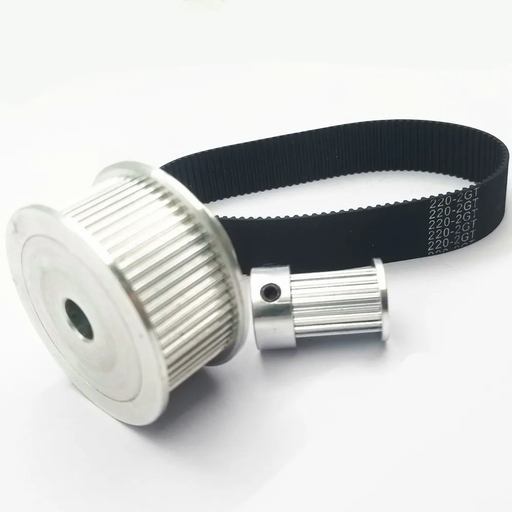 Timing Belt Pulley Fixed Pulley Timing Pulley Belt Pulley 2GT Pulley GT2 2M Synchronous Pulley Belt Kit 60Teeth 20Teeth 1:3 Reduction Ratio Mechanical Transmission Assembly Bandwidth15mm