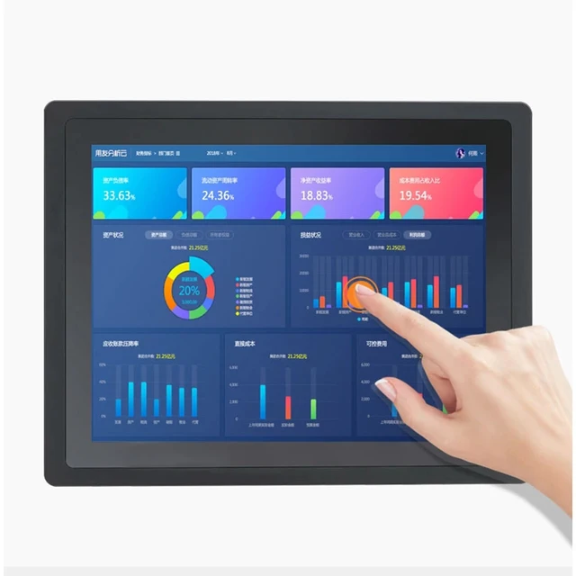 12 15 10 Inch Industrial Computer All-in-one Panel PC with Resistive Touch Screen Core i3-4120U mini Tablet PC for Win10 Pro 2