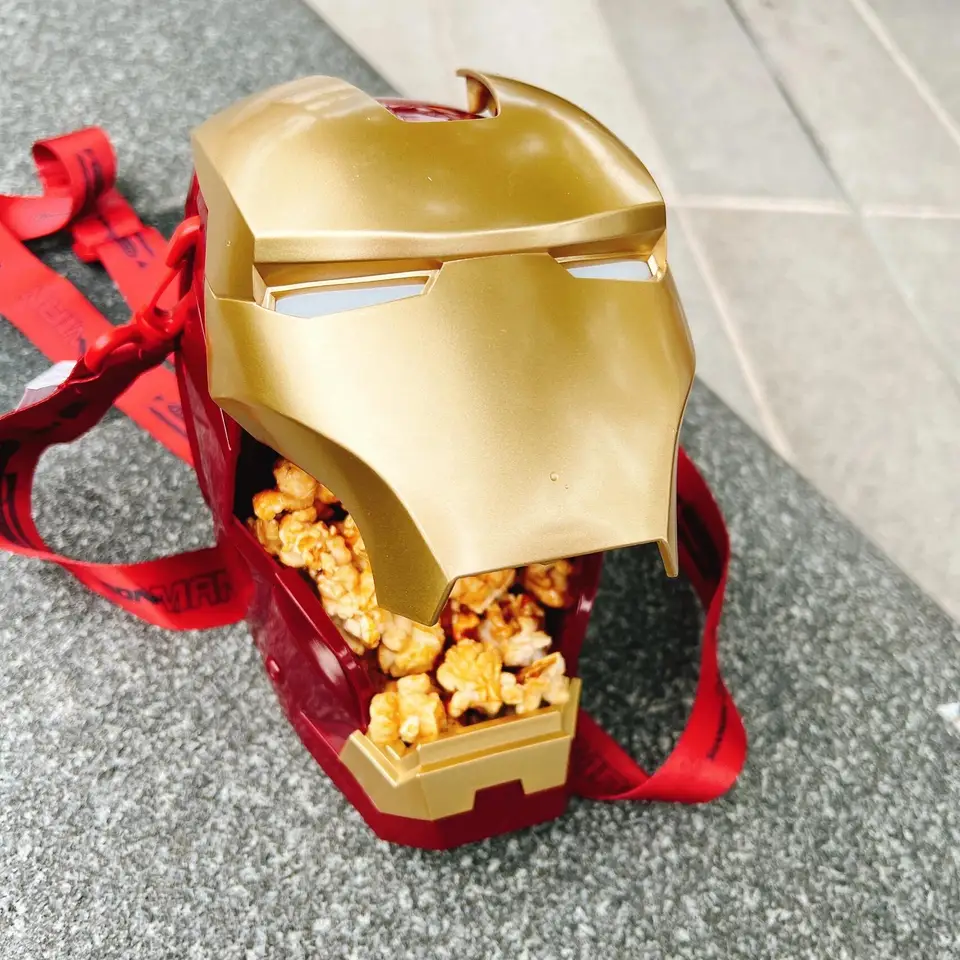 マーベルアイアンマン漫画ヘルメットポップコーンバケツプラスチック音