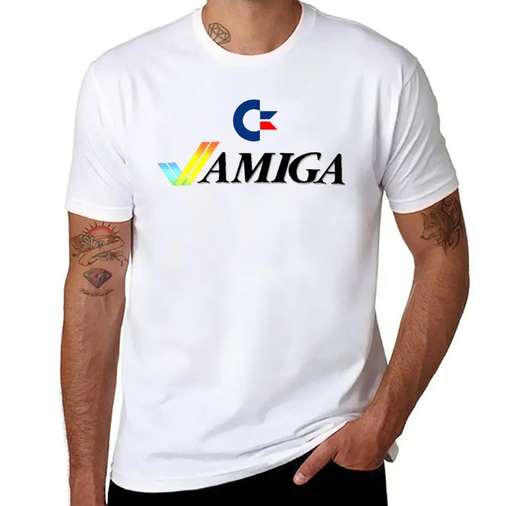 Commodore Amiga 500 5 T-Shirt Girocollo Sport Divertente Novità Top Tee Unique Fitness Taglia Usa