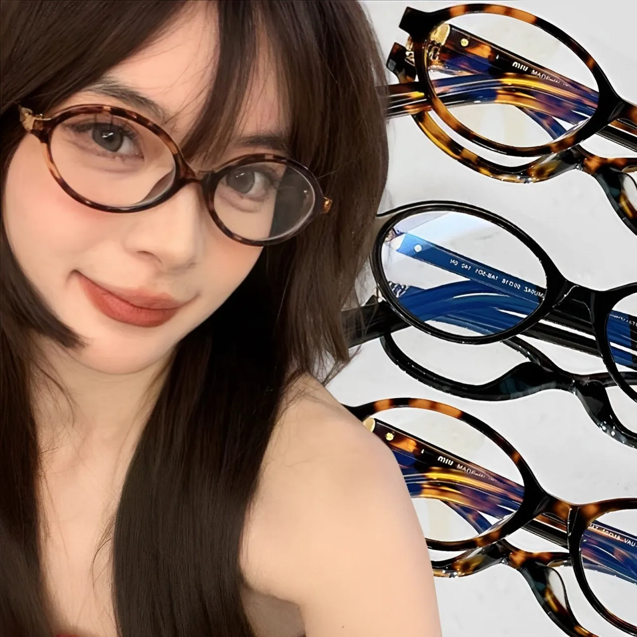 Y2K Occhiali Con Montatura Ovale Donna Retro Leopard Brand Shades Eyewear Computer Occhiali Da Lettura Anti-Blue Light Eye Decorativo