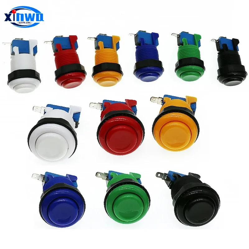 Pulsanti Arcade American Style - 6 Pezzi 30mm, Tipo Happ, Per Cabinati