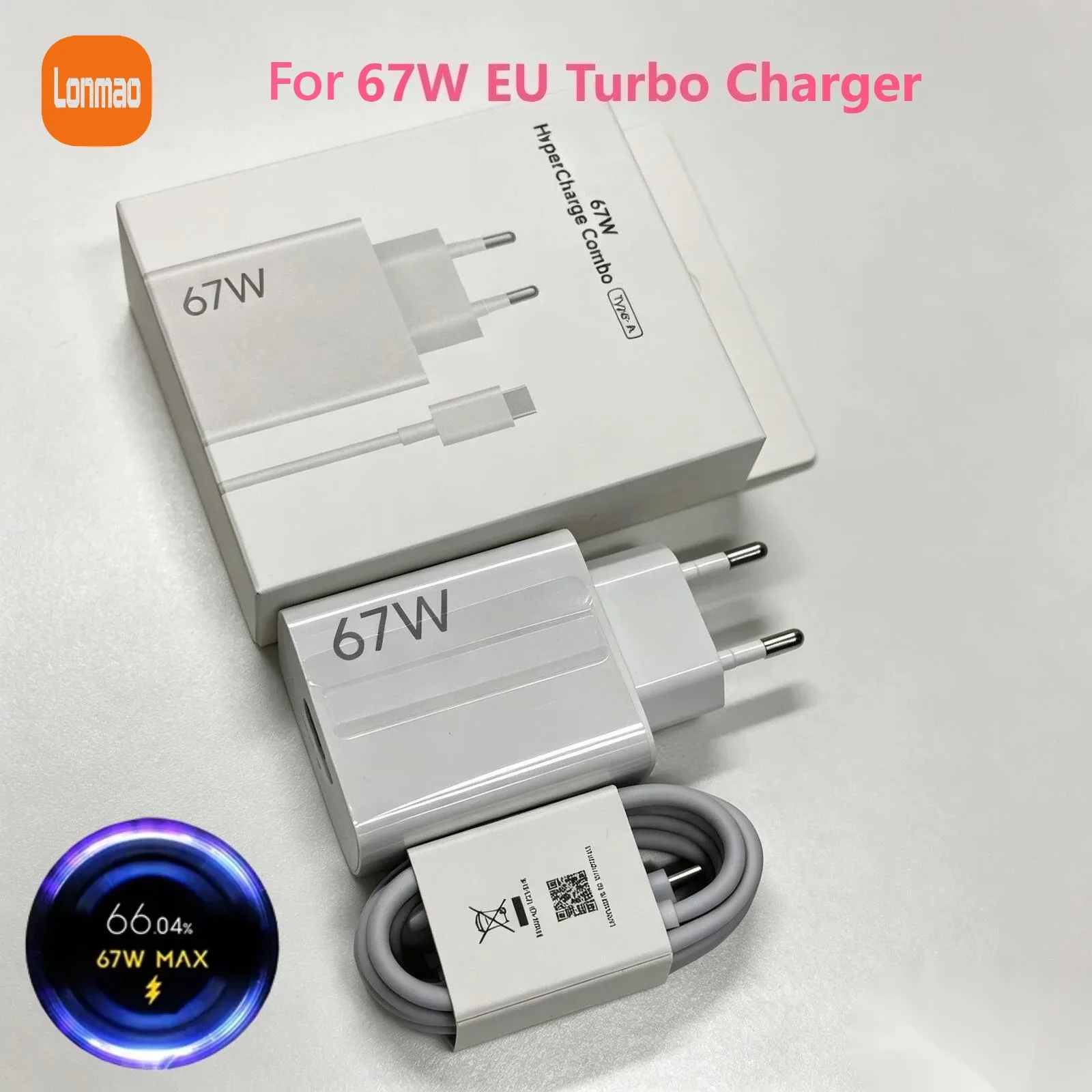 อะแดปเตอร์ชาร์จเร็ว Xiaomi 67W USB-C สายยาว 1 เมตร