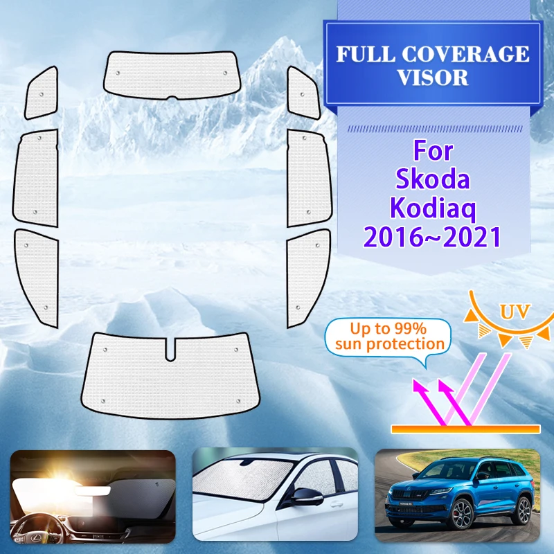 Car Full Window Sunshades For Skoda Kodiaq 2016 2017 2018 2019 2020 2021 Car Sun Visors Window Visors Sunshades Auto Accessories