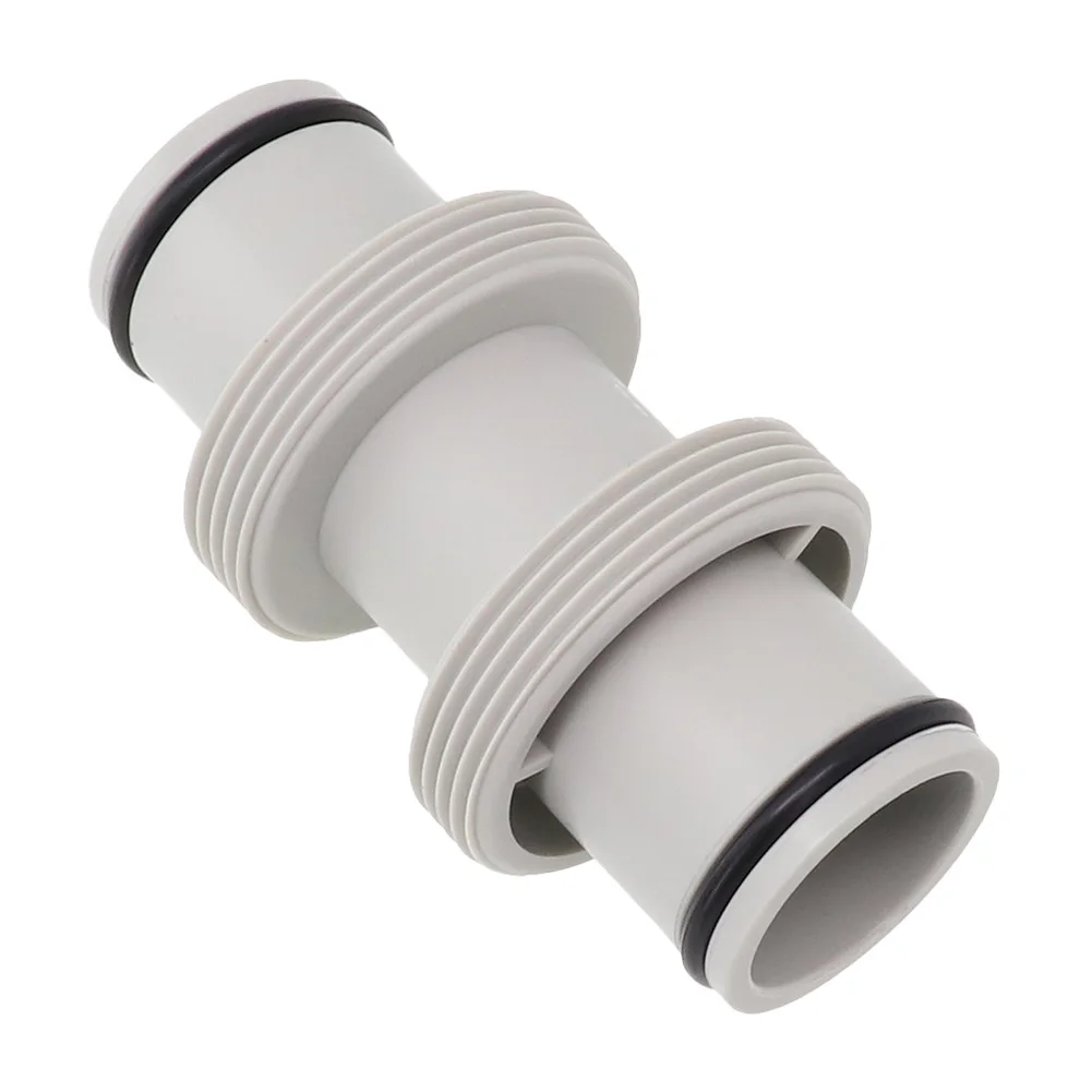 Pool Hose Coupling Hose Extension Adapter For Intex Split Hose Plunger Valve 1.5in To 1.5in Swimming Pool Straight Connector Plastic Adapter