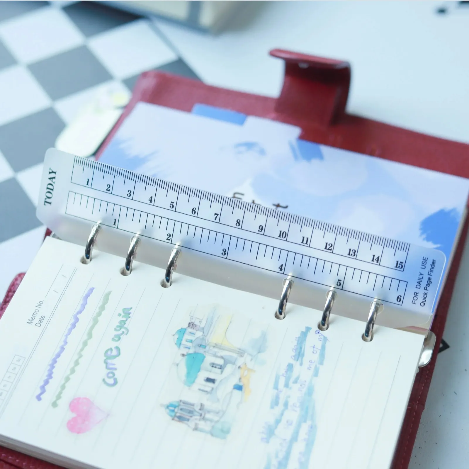 مسطرة إشارة مرجعية بلاستيكية لدفاتر الملاحظات ذات...